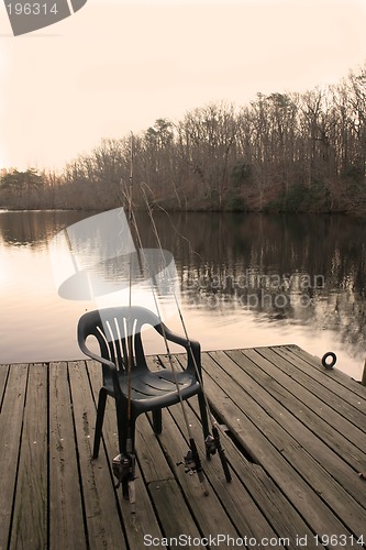 Image of Fishing Poles on Pier