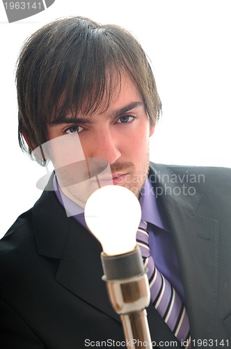 Image of bulb business man