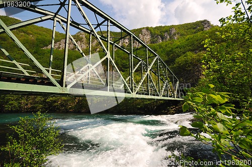 Image of bridge river wild