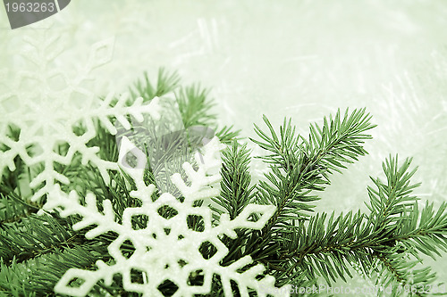 Image of Green christmas background