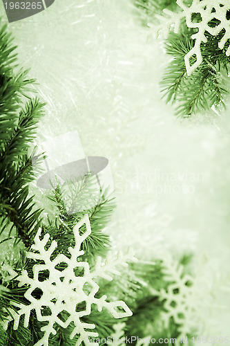 Image of Green christmas background