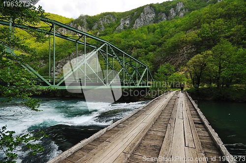 Image of bridge river wild