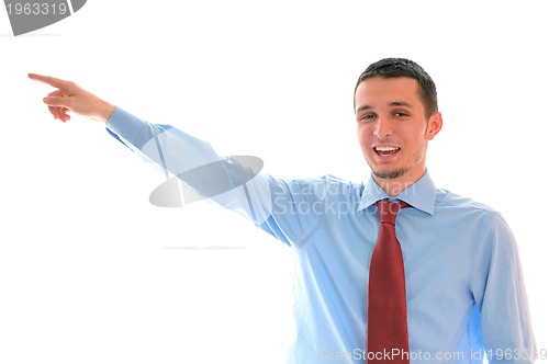 Image of businessman pointing