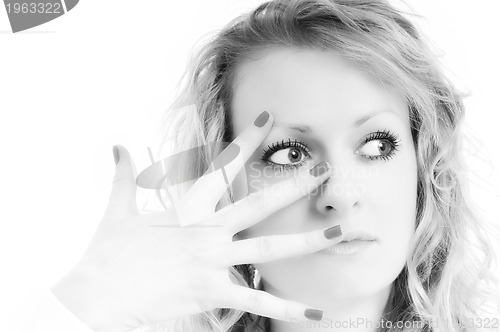 Image of woman nail care