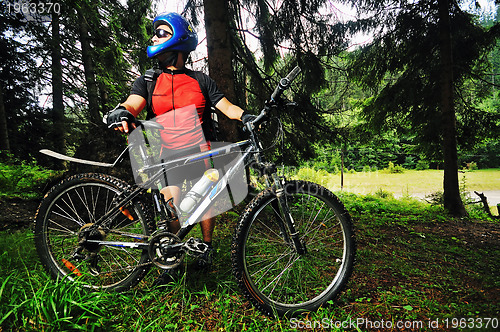 Image of  mount bike man outdoor