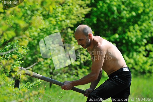 Image of man garden work