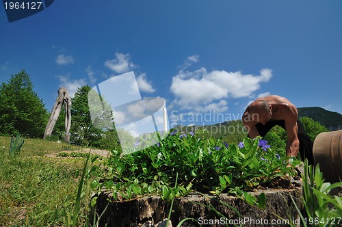 Image of man garden work