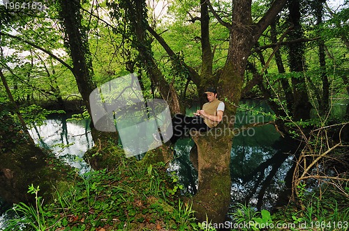 Image of man relaxing outdoor