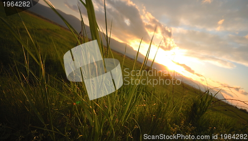 Image of beautiful sunset in nature