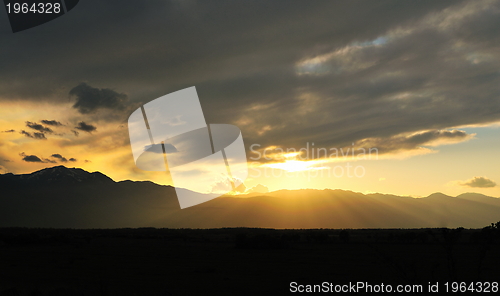 Image of beautiful sunset in nature