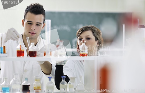 Image of students couple in lab