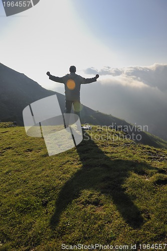 Image of fresh sunrise at mountain 