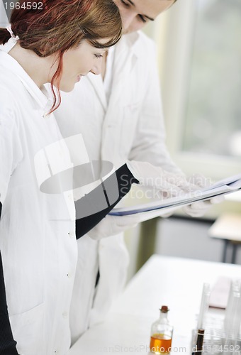 Image of students couple in lab