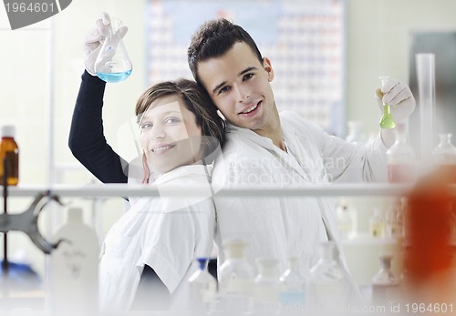 Image of students couple in lab