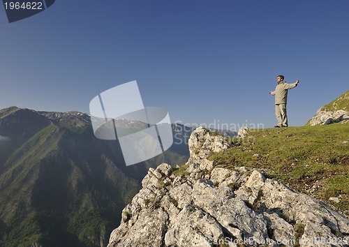 Image of fresh sunrise at mountain 