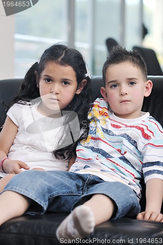 Image of young family at home