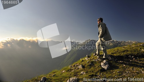 Image of fresh sunrise at mountain 