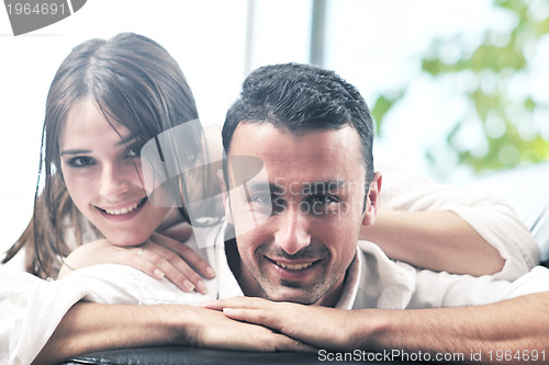 Image of young family at home
