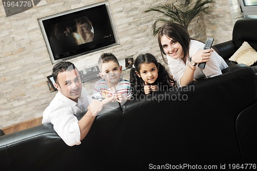 Image of young family at home