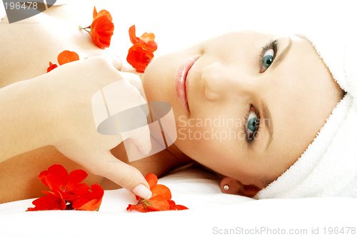 Image of red flower petals spa #3