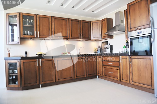 Image of modern kitchen interior design in new home