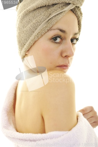 Image of woman  with towel 