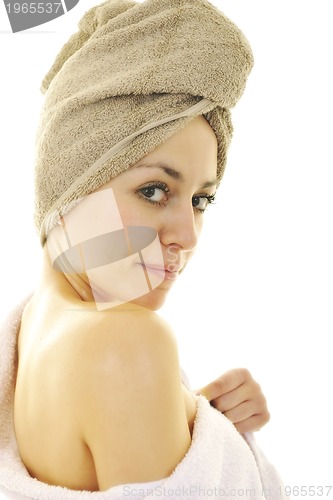 Image of woman  with towel 