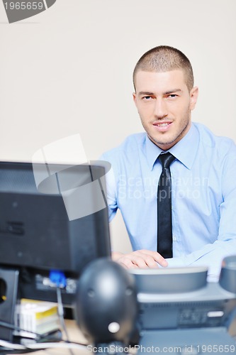 Image of businessman with a headset