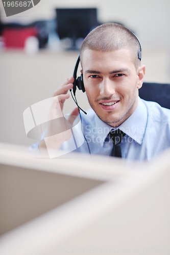Image of businessman with a headset