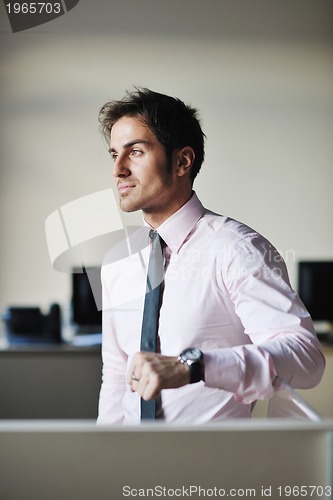 Image of young businessman at office