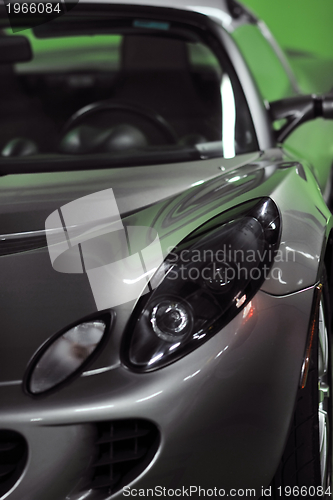 Image of sport car with green background