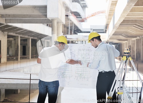 Image of Team of architects on construciton site