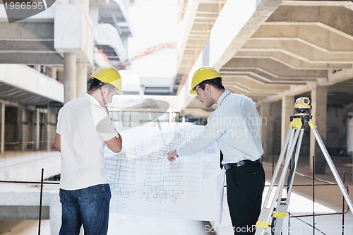 Image of Team of architects on construciton site