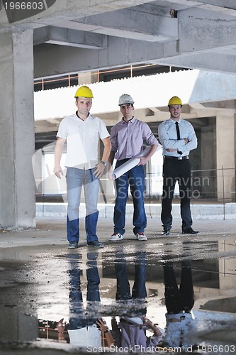 Image of Team of architects on construciton site