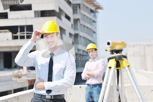 Image of Team of architects on construciton site