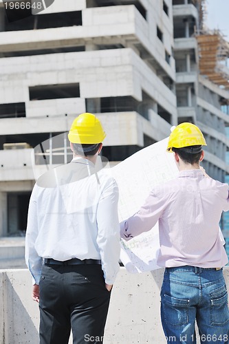 Image of Team of architects on construciton site