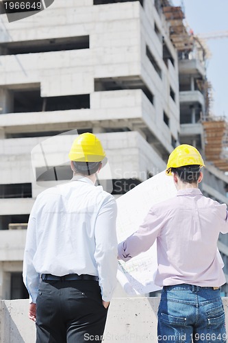 Image of Team of architects on construciton site