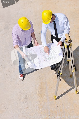 Image of Team of architects on construciton site