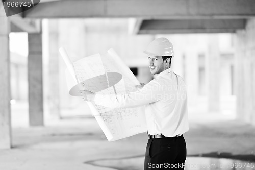 Image of architect on construction site