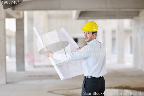 Image of architect on construction site