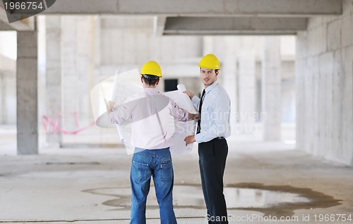 Image of Team of architects on construciton site