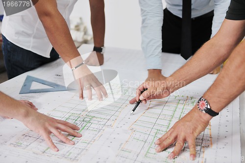 Image of Team of architects on construciton site