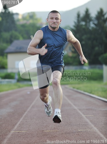 Image of young athlete running