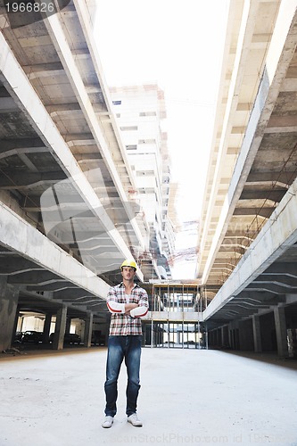 Image of hard worker on construction site