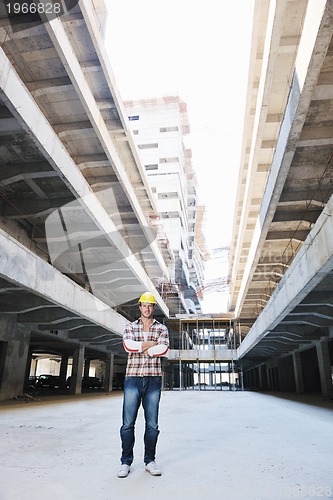 Image of hard worker on construction site