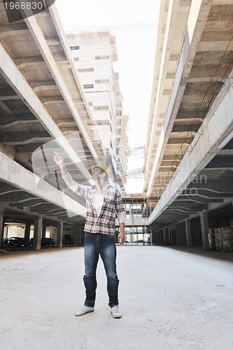 Image of hard worker on construction site