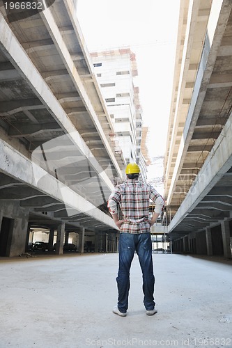 Image of hard worker on construction site