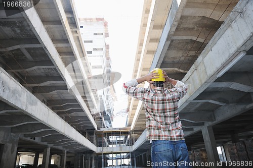 Image of hard worker on construction site