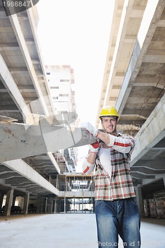 Image of hard worker on construction site