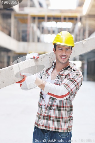Image of hard worker on construction site